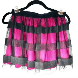 Aeropostale Black Pink Mini Skirt sz Med Goth Rock